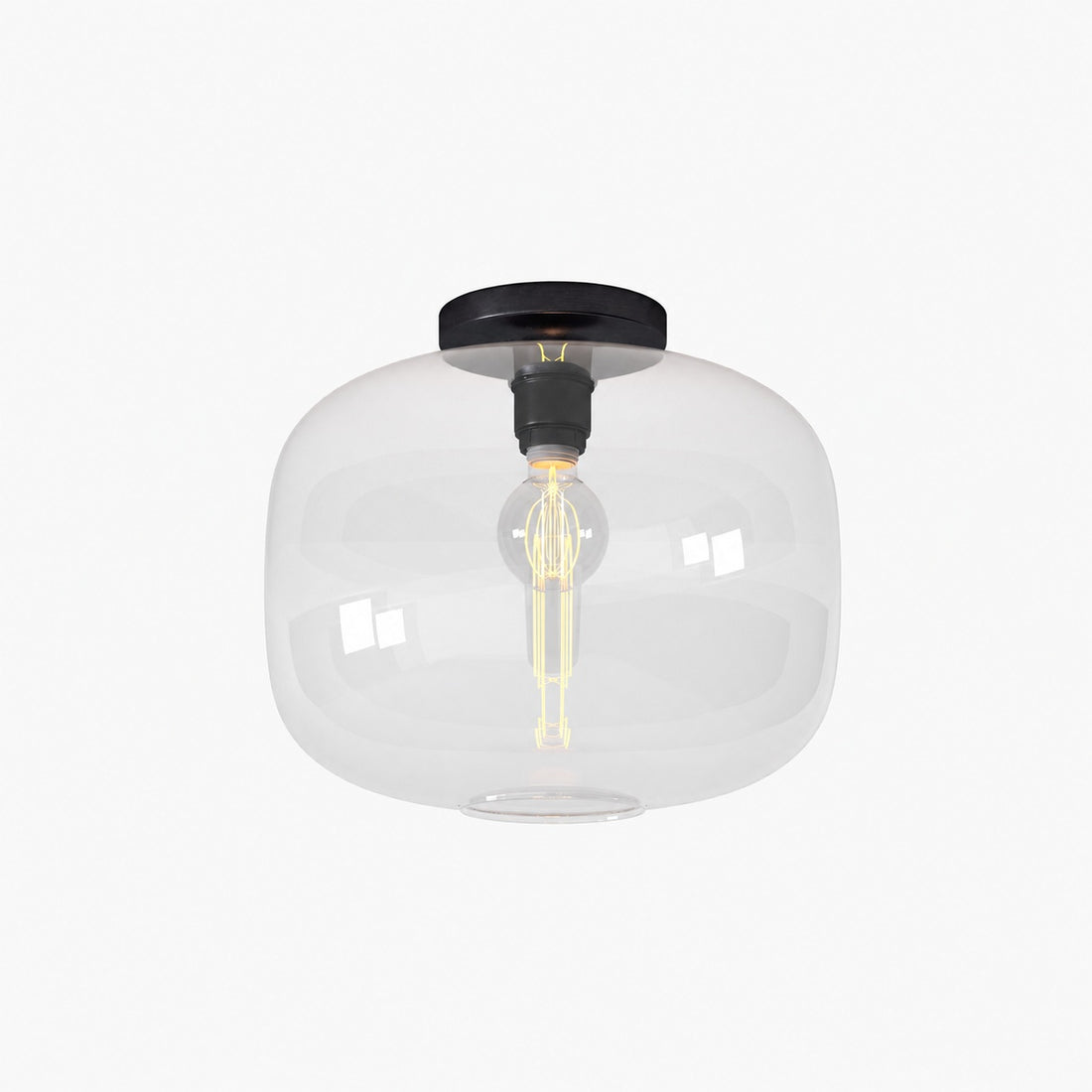 Lumivelle Sculptural Flush Mount Light – Modern Glass Ceiling Lamp