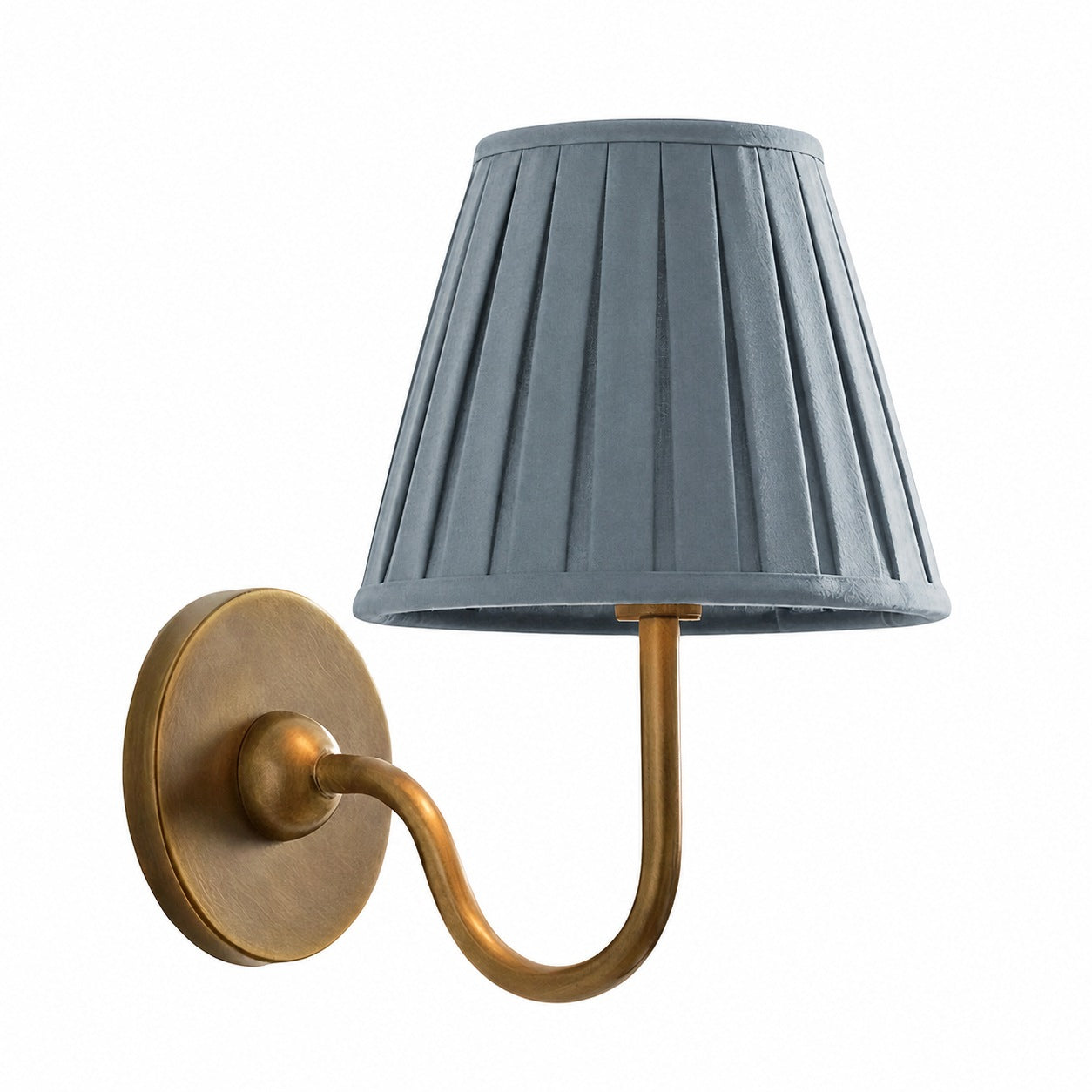 Luvora Vintage Pleated Shade Wall Lamp - Modern Brass Linen Wall Lighting