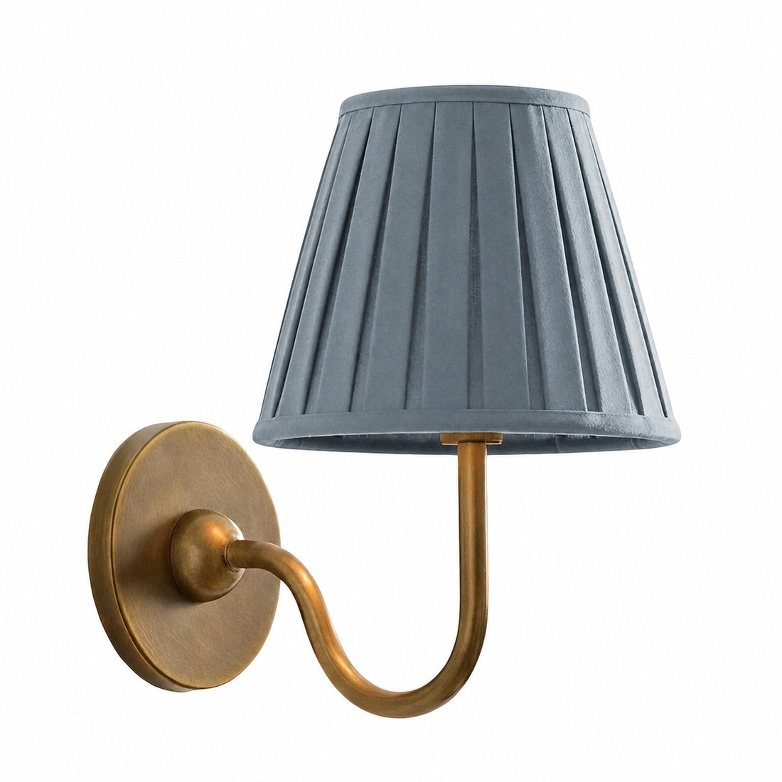 Luvora Vintage Pleated Shade Wall Lamp - Modern Brass Linen Wall Lighting