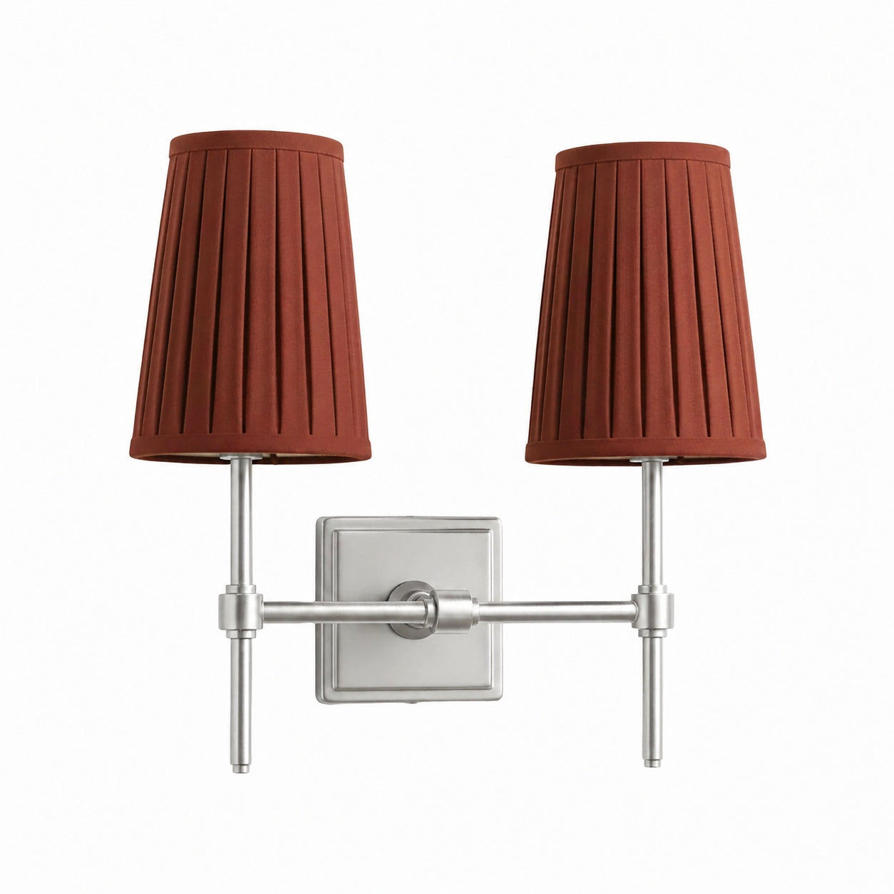 Derlina White Linen Shades Wall Lamp – Retro Metal Multi-Head Lighting Fixture