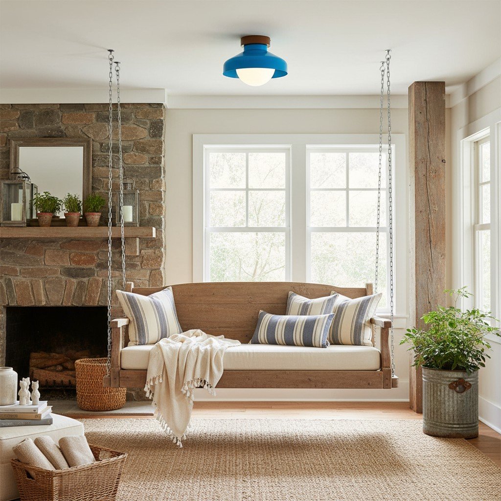 Elystra Modern Ceiling Light Minimalist Glass Shade Metal Fixture for Living Room Kitchen Hallway