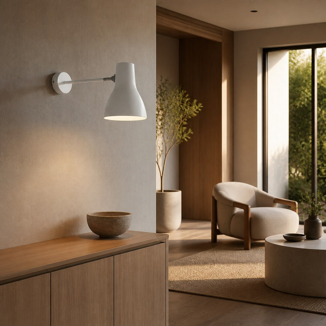 Modryx Adjustable Wall Light – Modern Minimalist Aluminium Lamp for Living Spaces