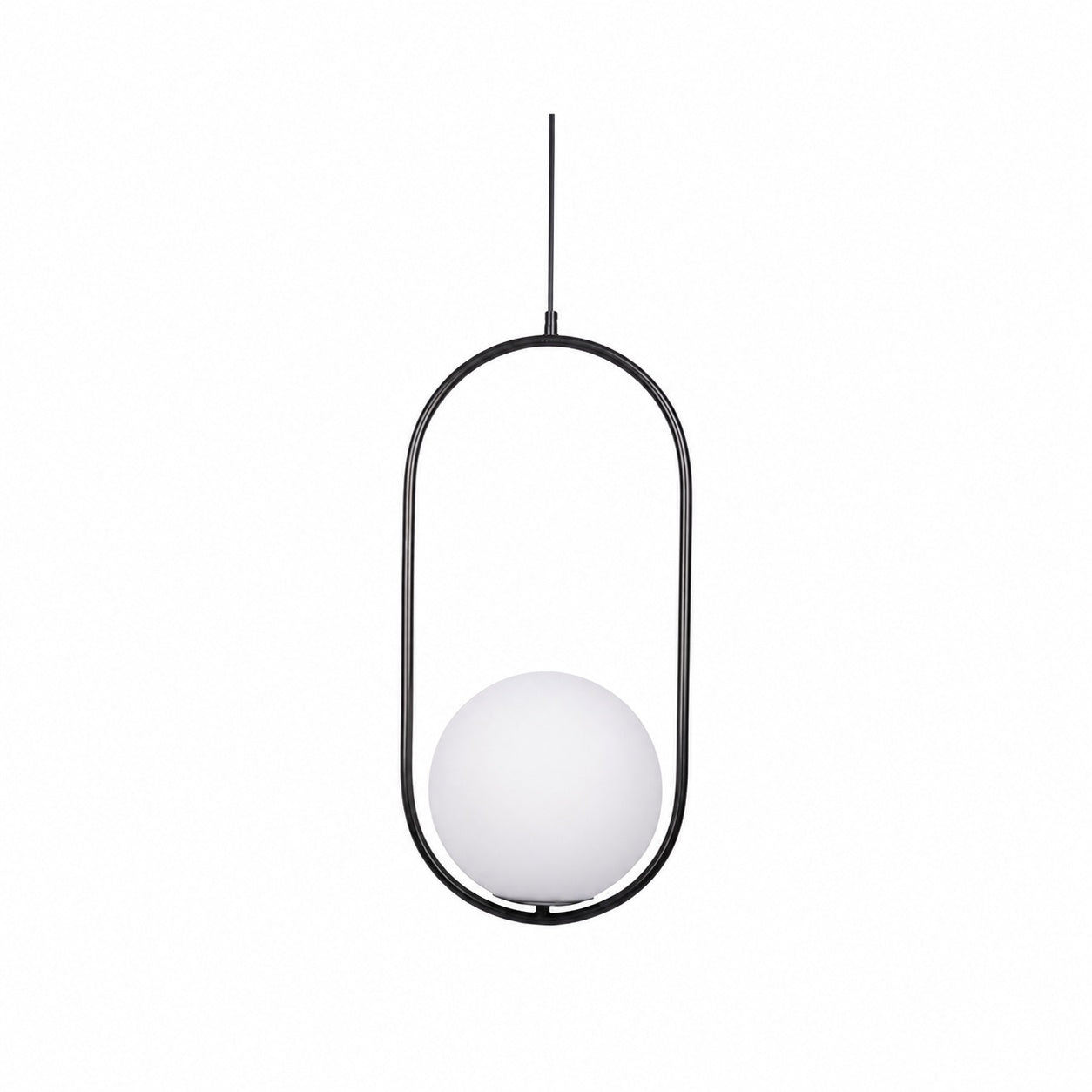 Halozen Modern Pendant Light - Soft Oval Profile Design Decorative Hanging Lamp for Living Room