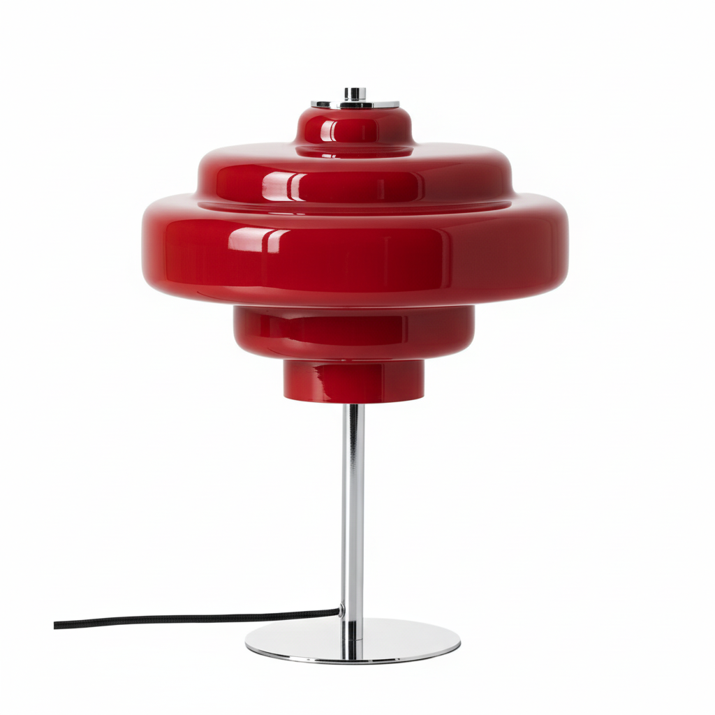 Koloro Tiered Glass Table Lamp – Retro & Contemporary Design for Living Room