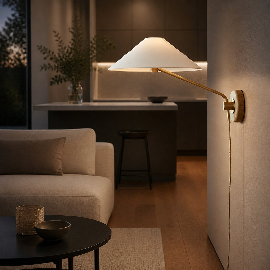 Ivoryne Pivoting Tapered Shade Light - Suitable for Modern Reading Corners