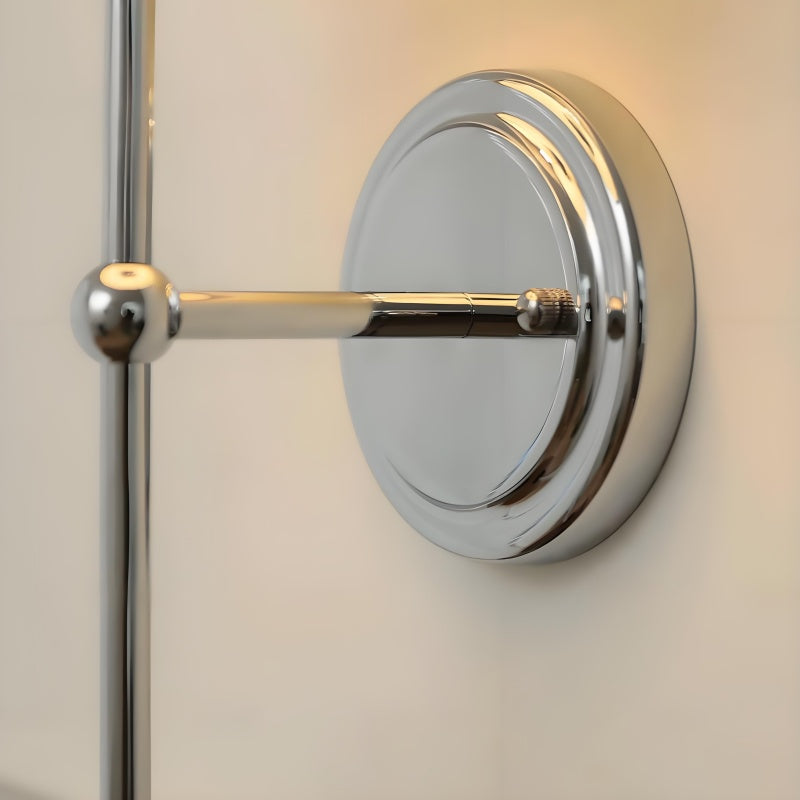Solmire Pleated Wall Sconce - White Fabric Shade and Chrome Metal Frame for Bedroom and Living Room