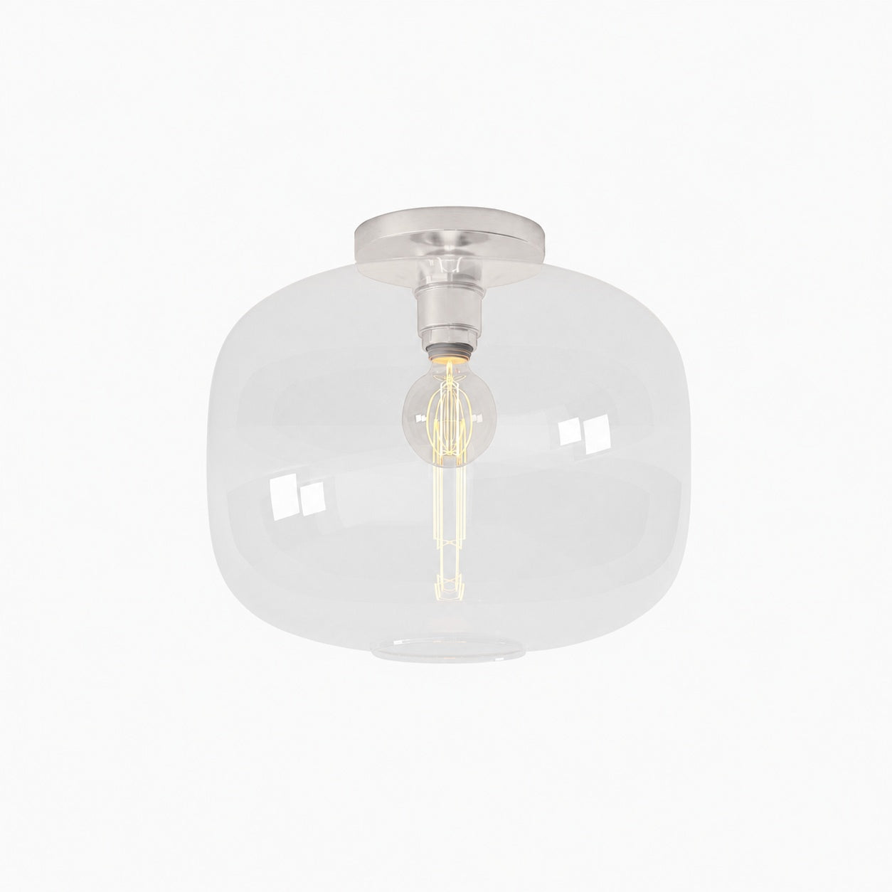 Lumivelle Sculptural Flush Mount Light – Modern Glass Ceiling Lamp