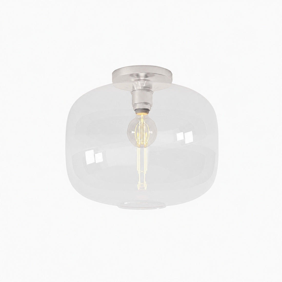 Lumivelle Sculptural Flush Mount Light – Modern Glass Ceiling Lamp