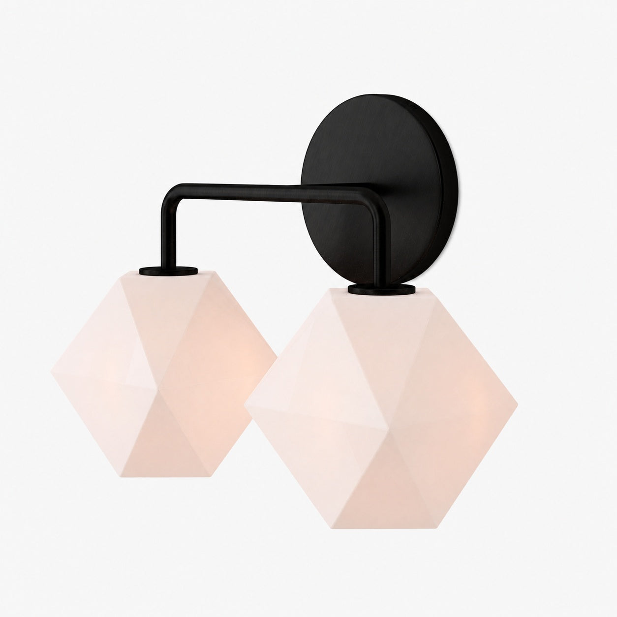 Talvior Geometric Modern Bathroom Sconce - Faceted Shade Light in Luxe Finishes