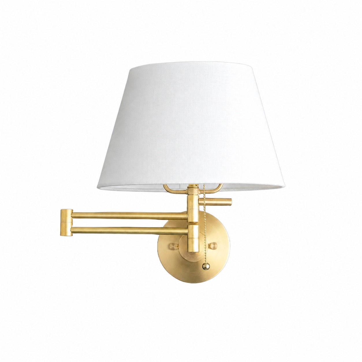 Ornato Luxe Brass Schoolhouse Sconce - Art Deco Wall Light with White Glass Shade