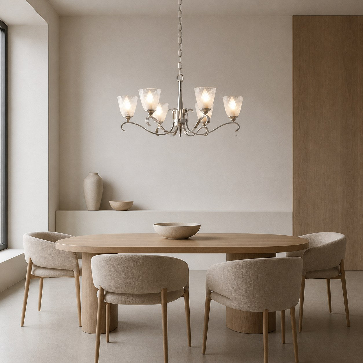 Lunetal Multi-Light Chandelier Crystal Accents Brass Finish - Modern Luxury for Dining Room and Living Room