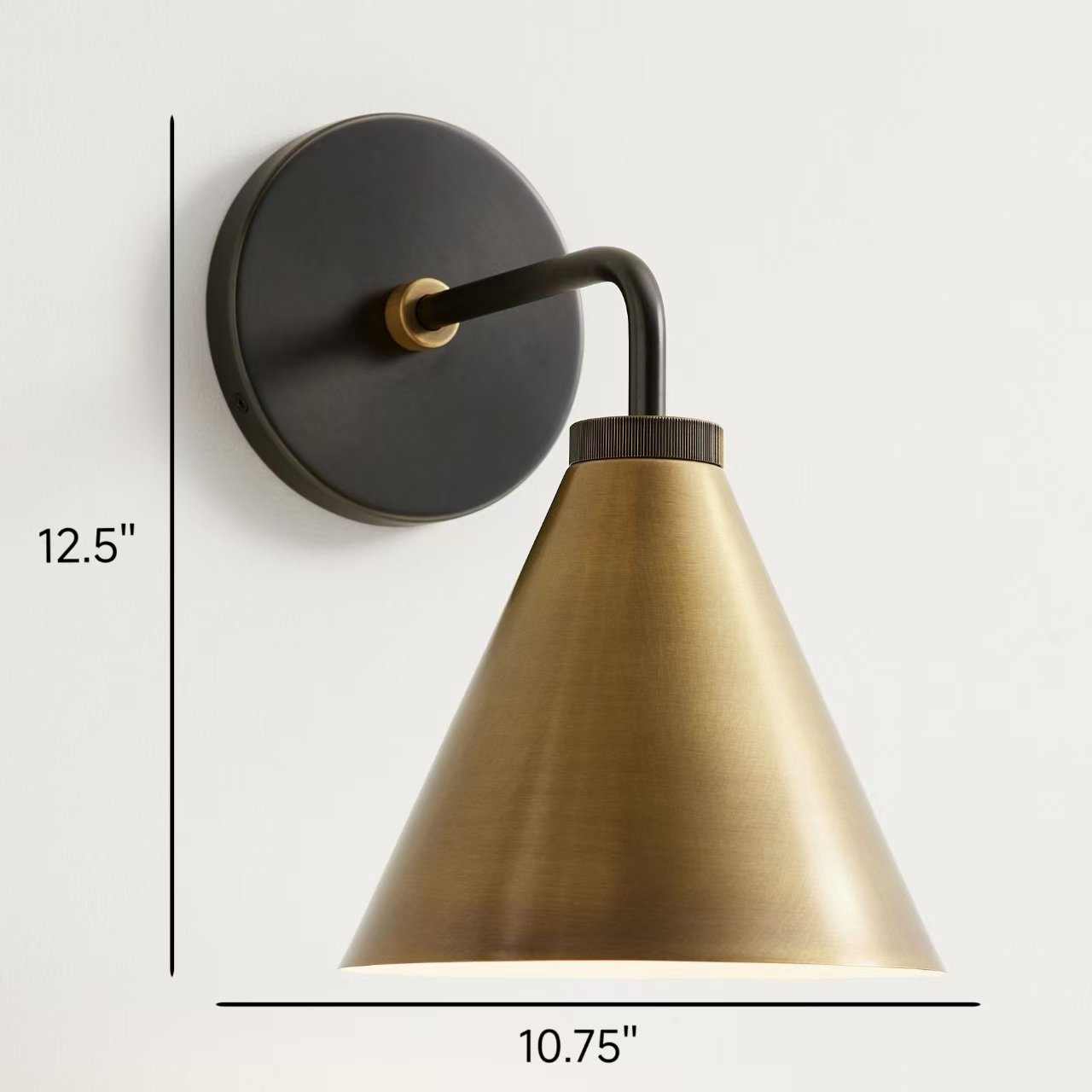 Retro Metal Cone Tapered Sconce Light