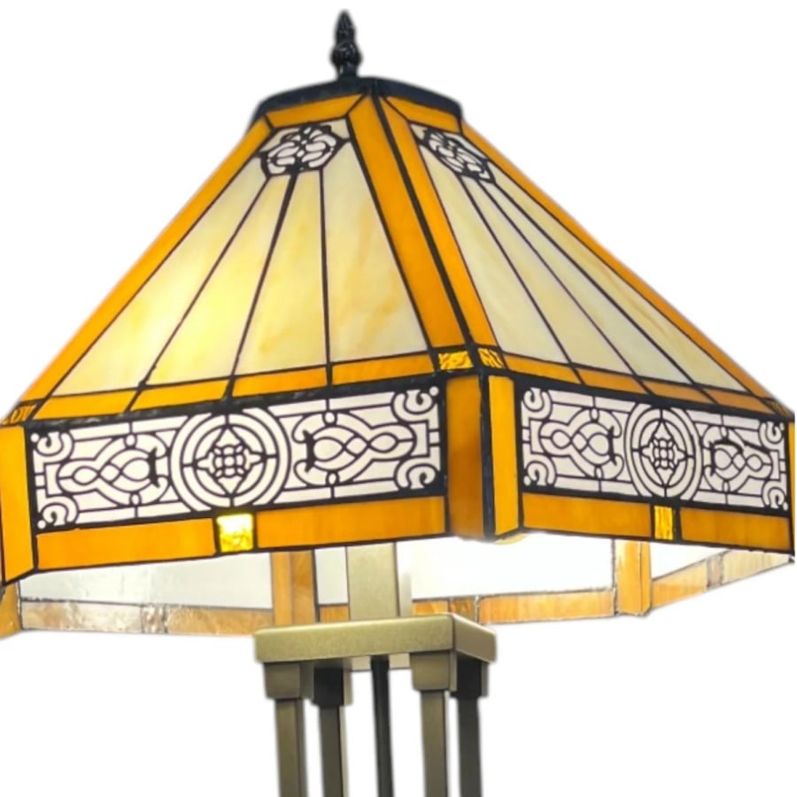 Velora Artisan Dragonfly Stained Glass Table Lamp - Vintage Tiffany Style Accent Light for Living Room