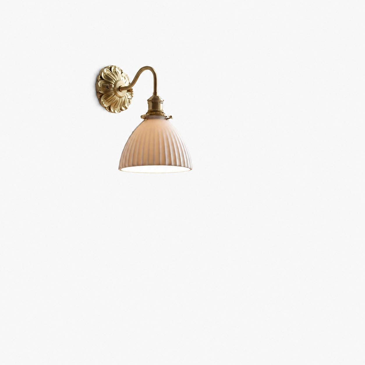 Brass Ceramic Wall Light