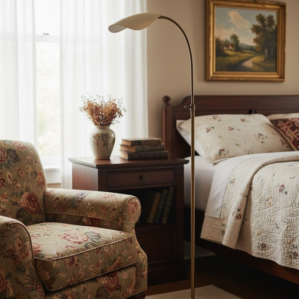 Shella Artistic Floor Light – Elegant Arched Design for Bedroom or Living Room