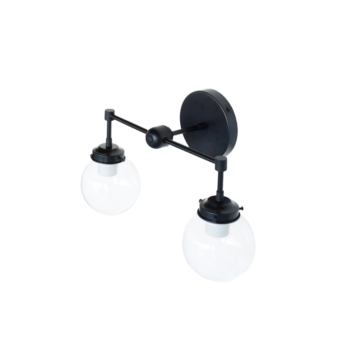 Cohen Two-Light Sconce - Double Head Glass Bathroom Wall Light