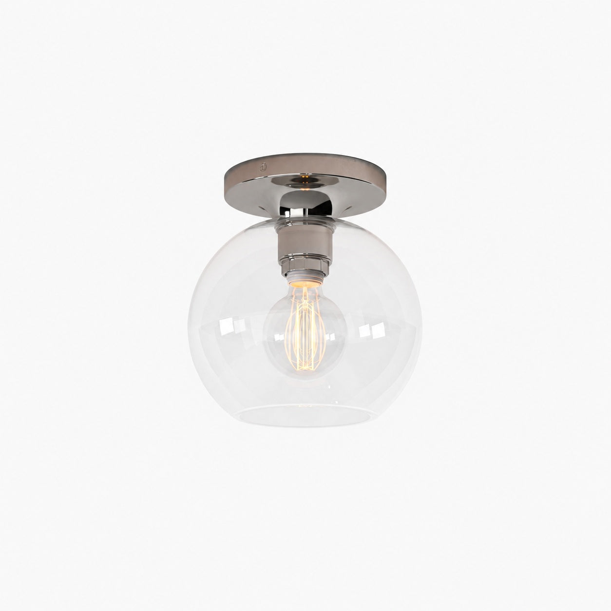 Selvion Modern Globe Pendant Light - Damp-Rated Bathroom Lighting - Luxe Glass Shade