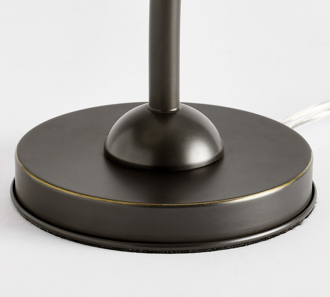 Luvora Brass Table Lamp - Textured Pleated Shade Light in Farmhouse Style