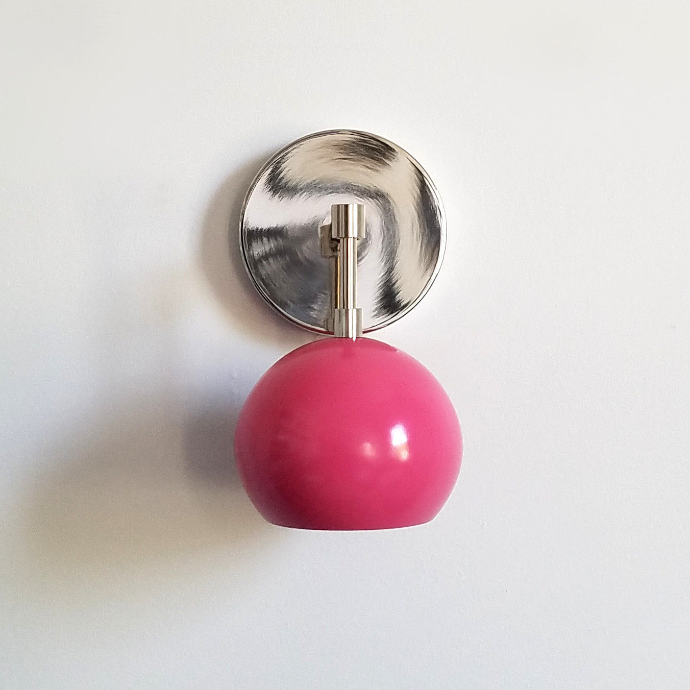 Modern Accent Soft Pink Globe Shade Wall Sconce