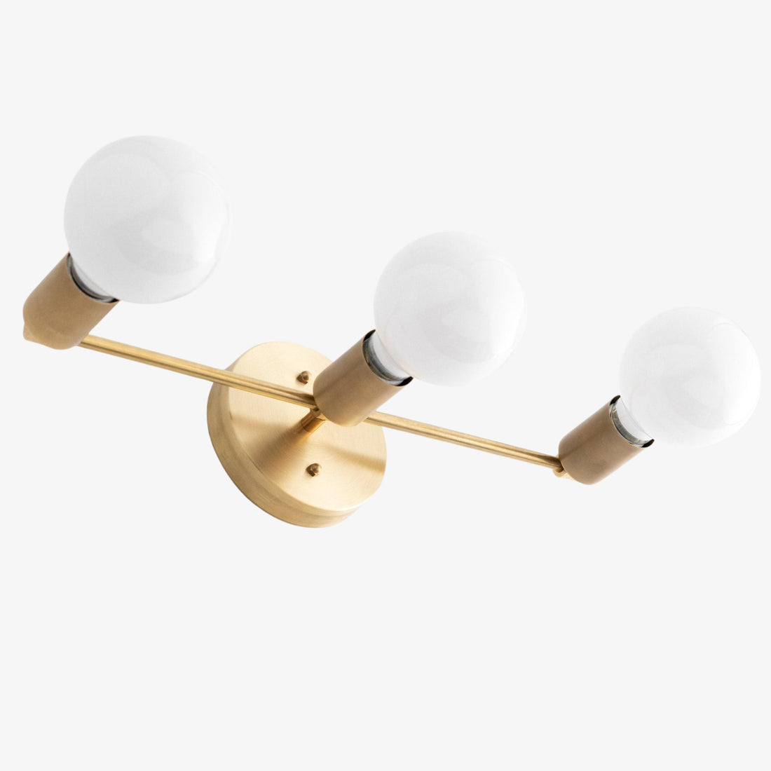 Glorica Glass Mid Century Modern Vanity Light - 3 Light Wall Fixture