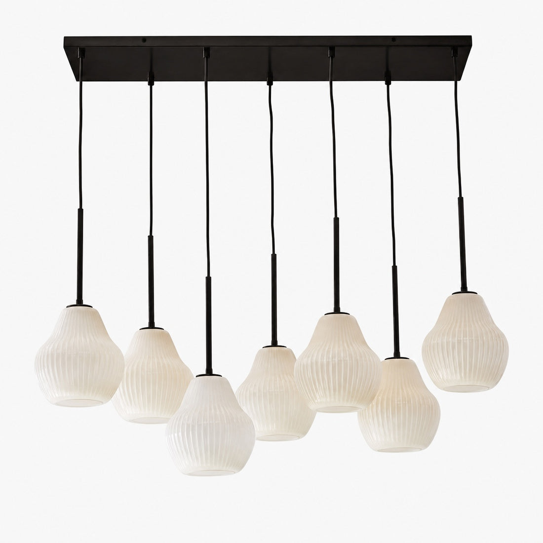 Rivrona Contemporary 7-Light Chandelier - Modern Glass Lighting for Dining Rooms