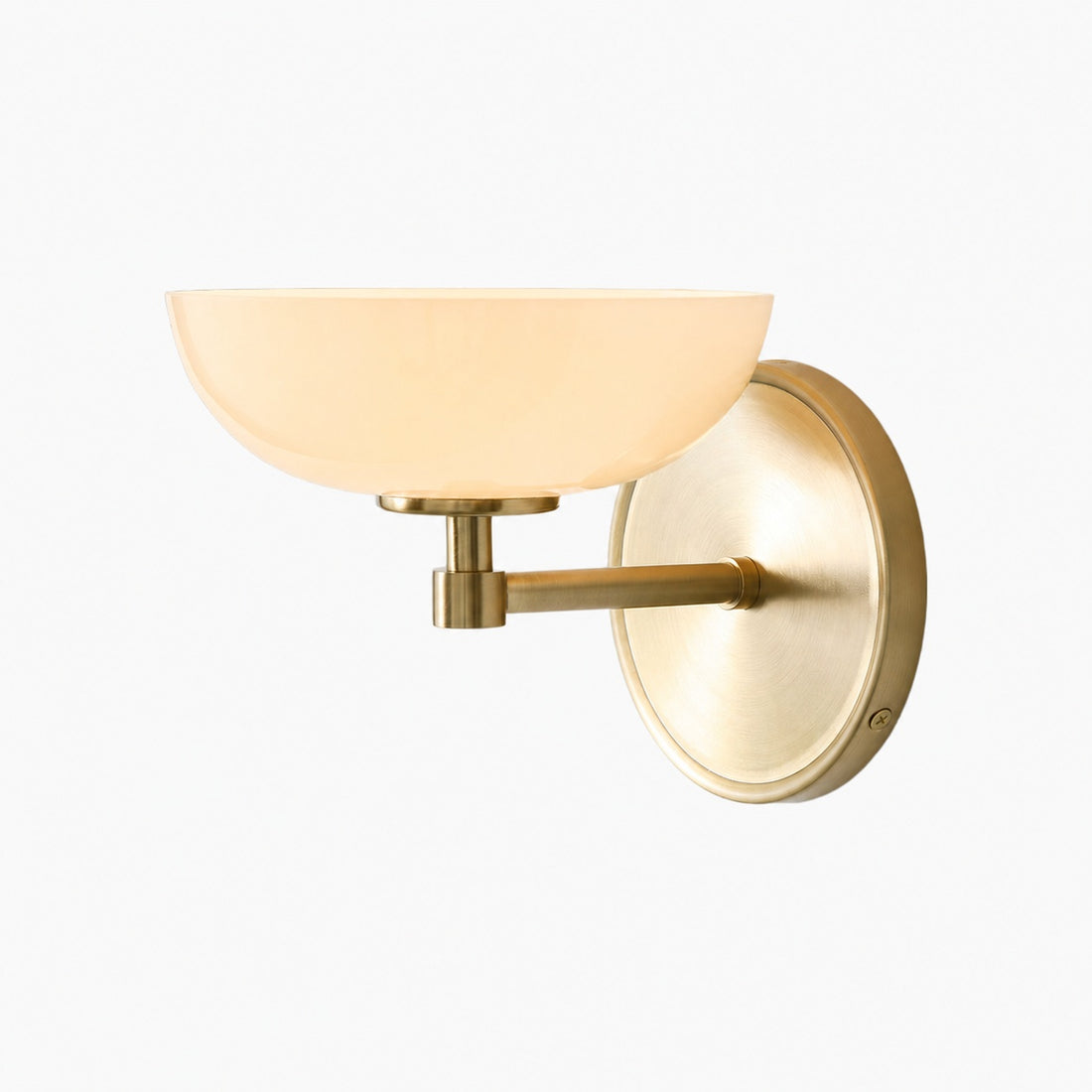 Vega Glass Wall Sconce — Minimalist Small Fixture, Contemporary Metal Accent for Hallway or Vanity