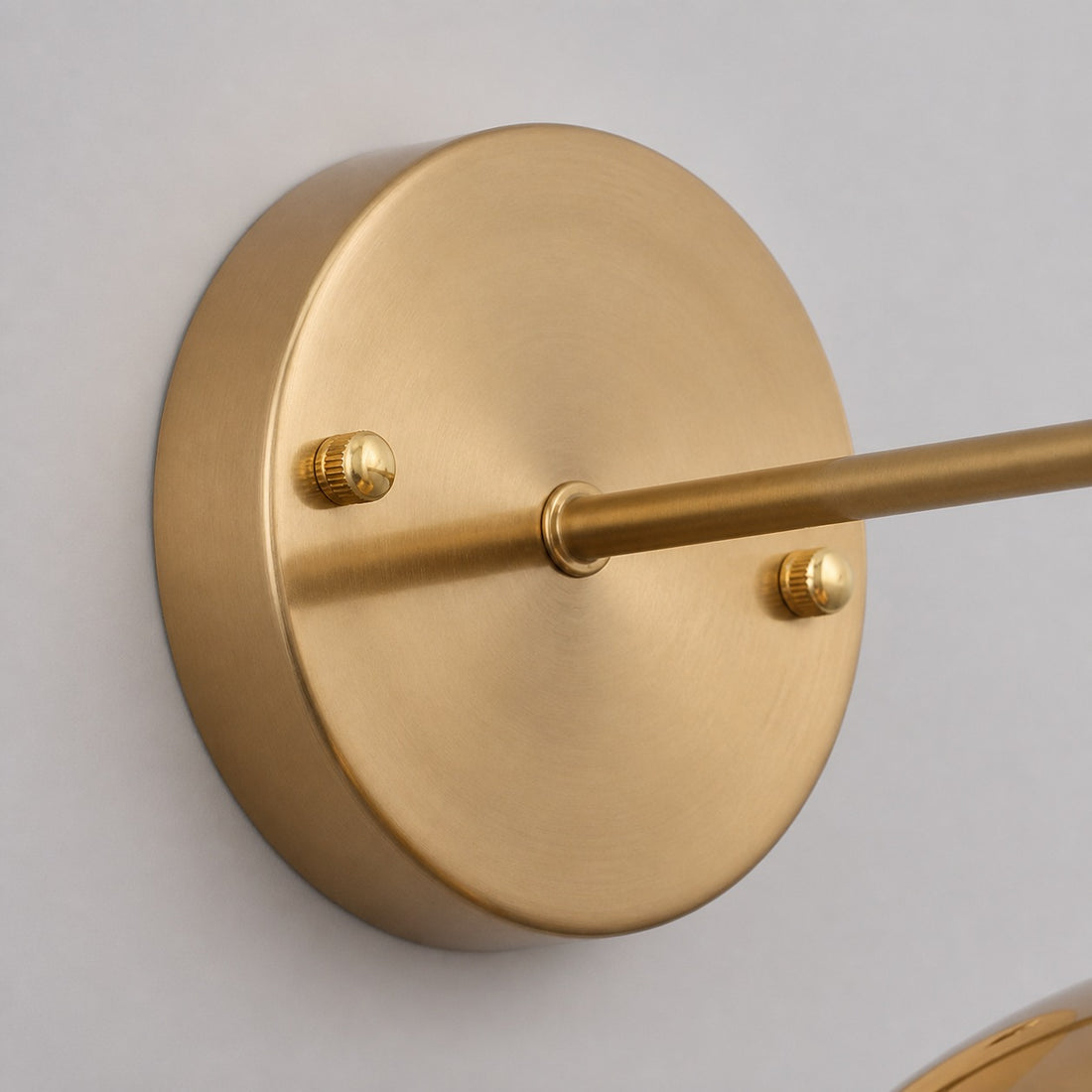 Modern Simple Iron Plated Brass Cone Round 1-Light Wall Sconce Lamp