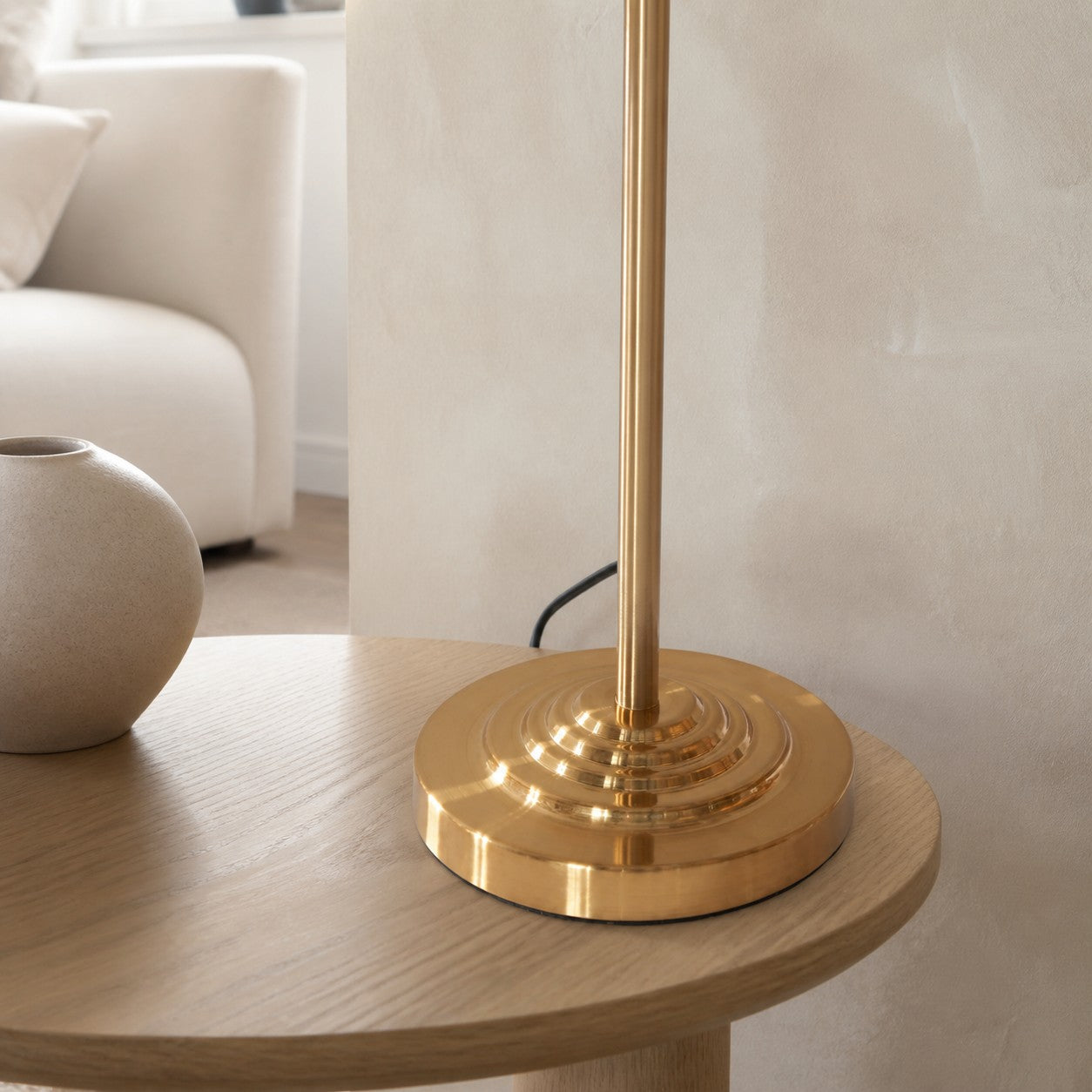 Tela 1‑Light and 3‑Light Table Lamp – Modern Linen & Metal for Bedside or Living Room