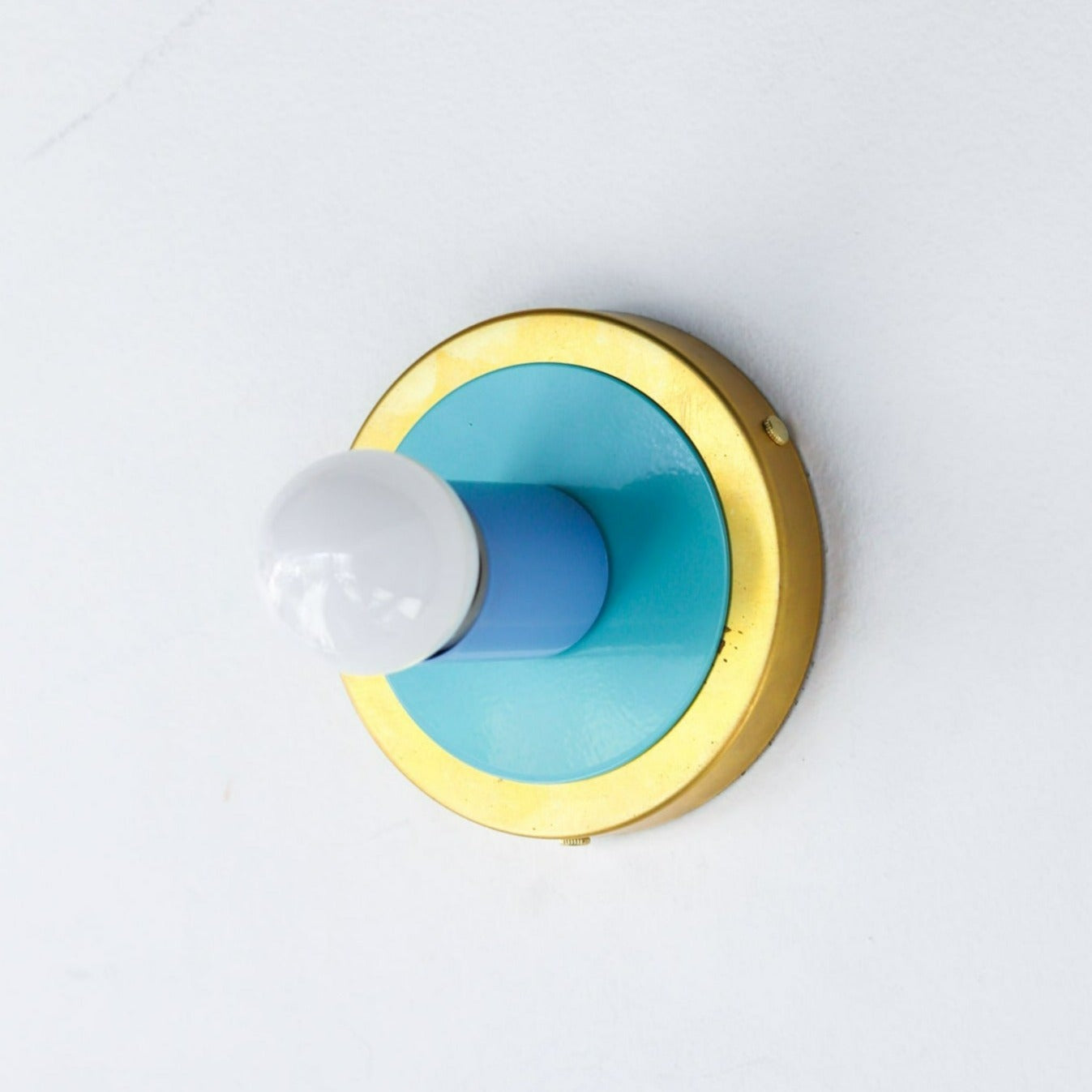 Colorful Wall Sconce - Modern Brass & Chrome Accent Lighting Fixture