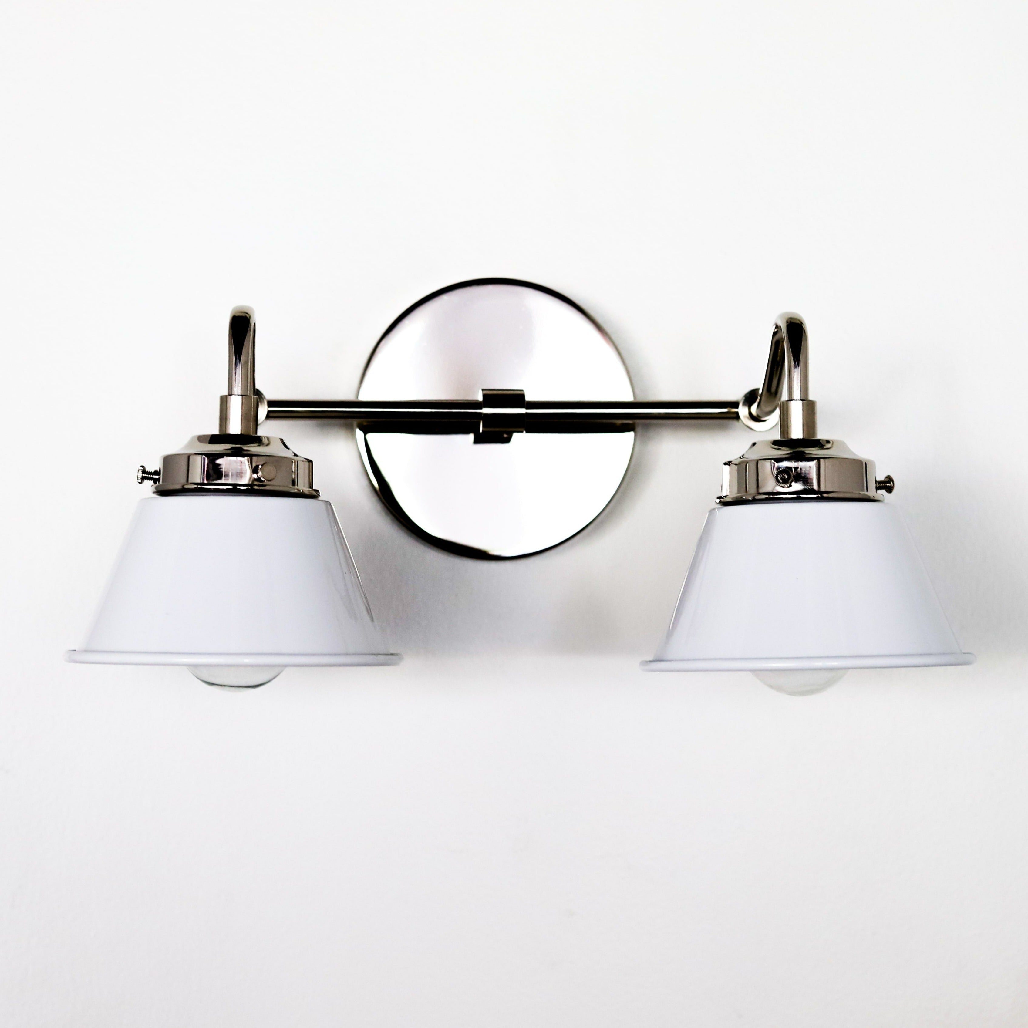 Modern Double Cone Brass Sconce - Accent Lighting For Bathroom & Hallway