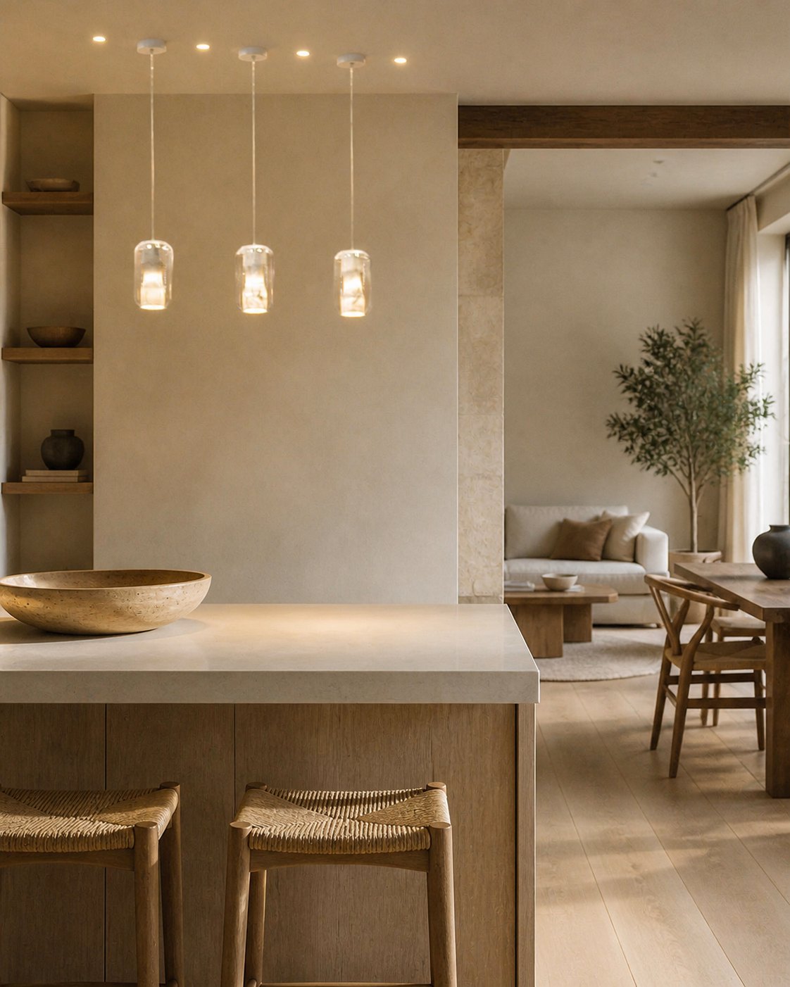 Glass Alabaster Pendant Lamp