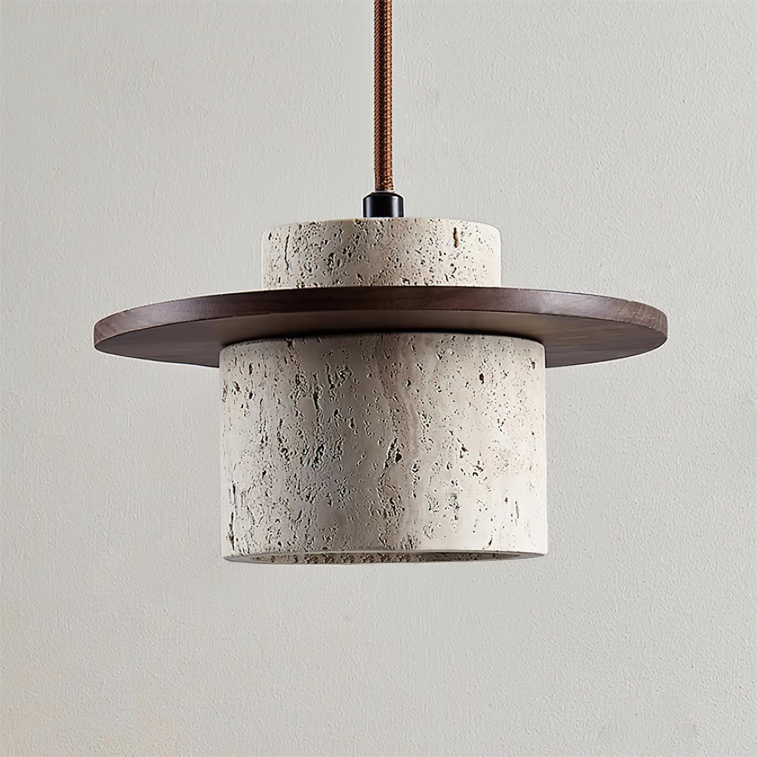 Retro Wabi Sabi Textured Travertine Wall Lamp