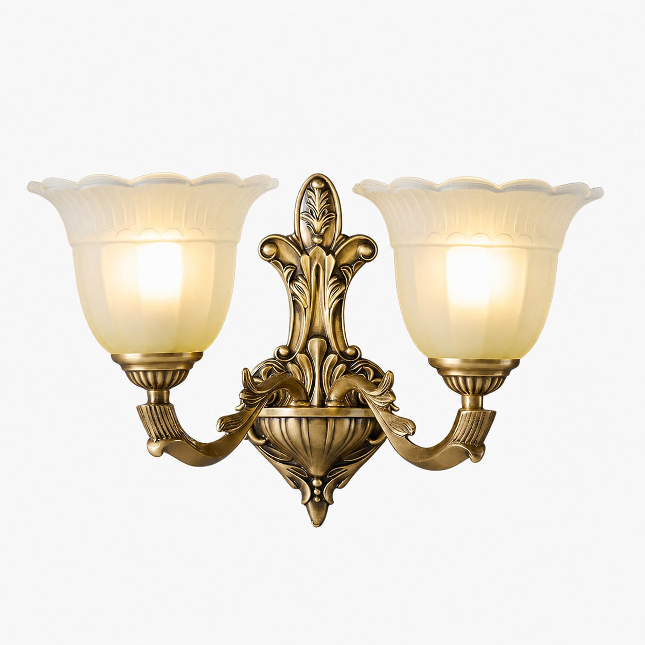 Bloom Flower Brass Sconce