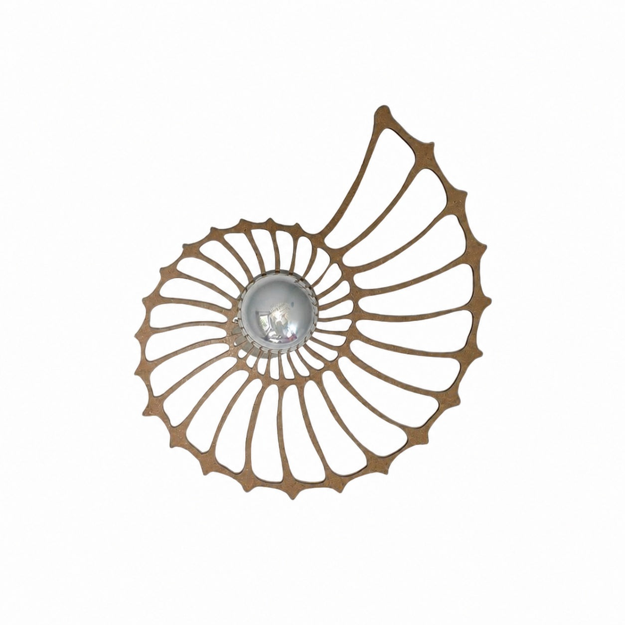 Spiralyn Nautilus Shell Silhouette Modern Wall Lamp - Lighting for Living Room