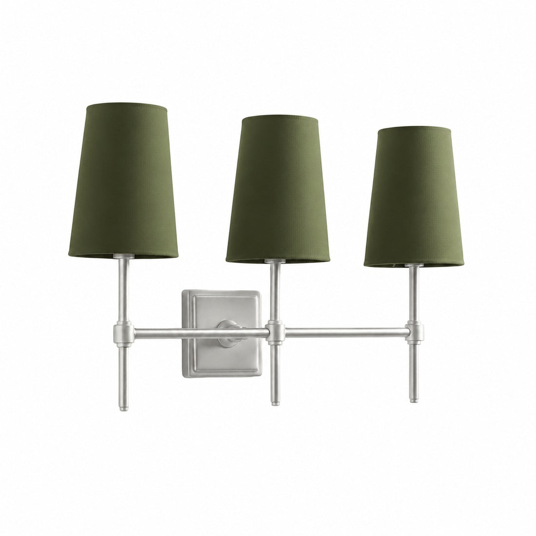Derlina White Linen Shades Wall Lamp – Retro Metal Multi-Head Lighting Fixture