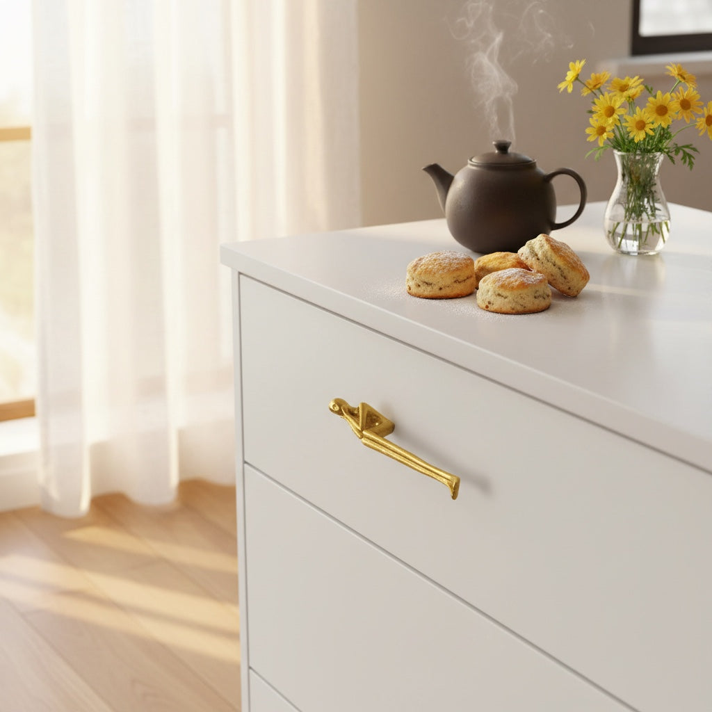 Verlitho Artful Minimalist Cabinet Handle Pull - Closet Doors Handle