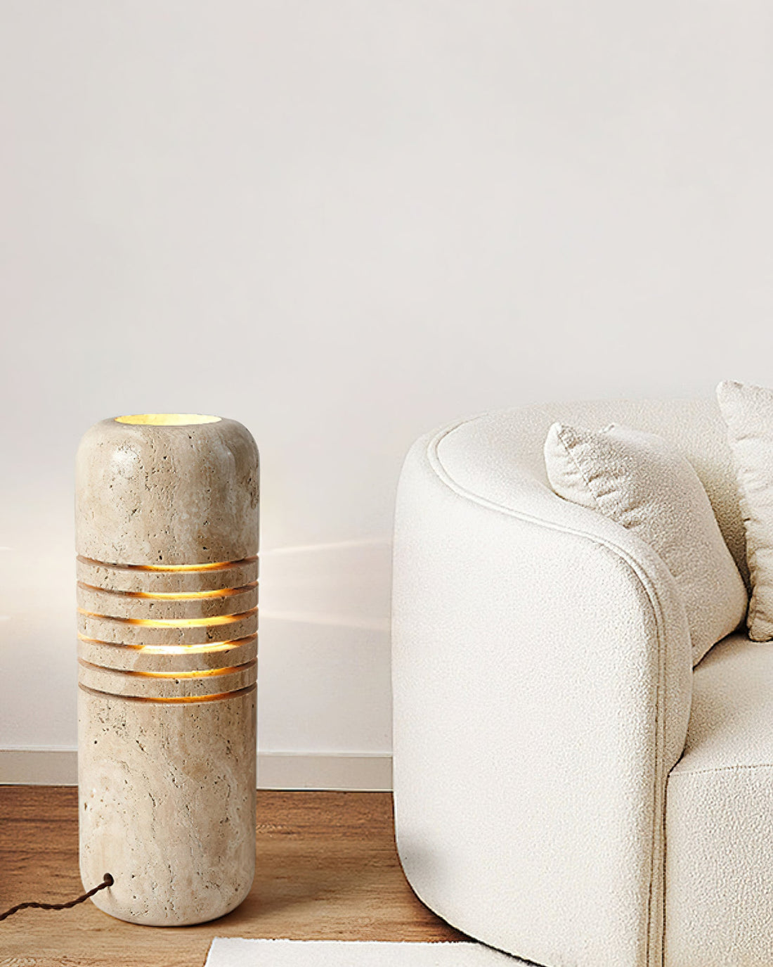 Antique Creative Yellow Travertine Floor Lamp