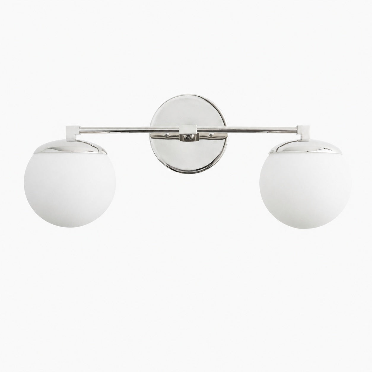 Glorica Glass Vanity Light - Art Deco Brass Wall Globe Fixture Modern