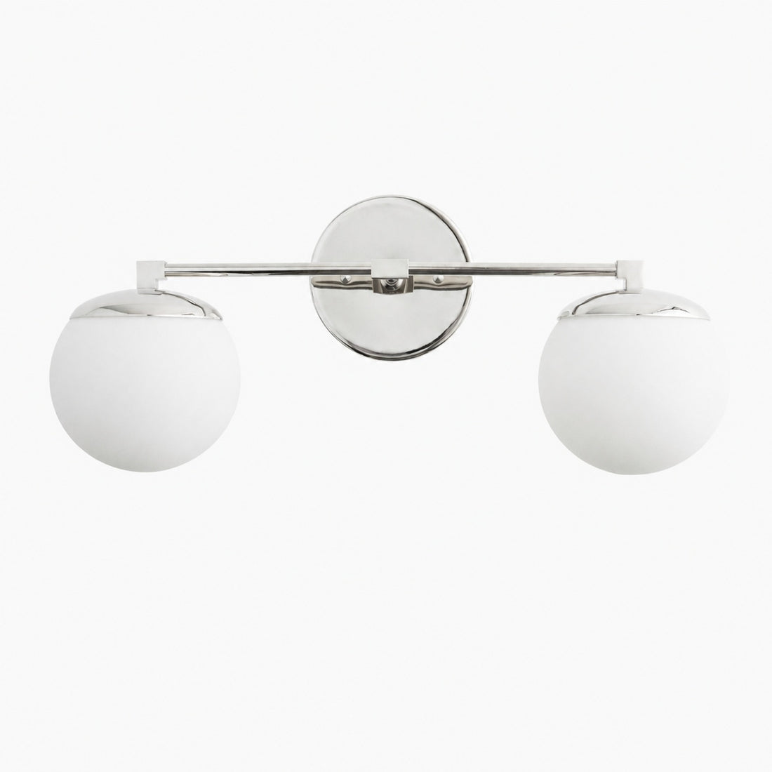 Glorica Glass Vanity Light - Art Deco Brass Wall Globe Fixture Modern