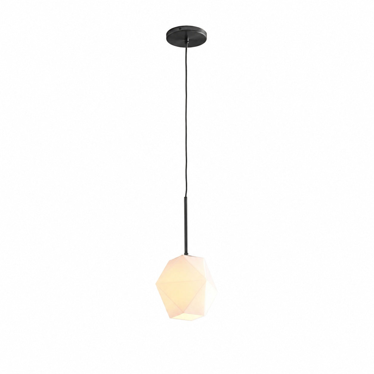 Talvior Faceted Pendant Light – Adjustable Glass Light Fixture