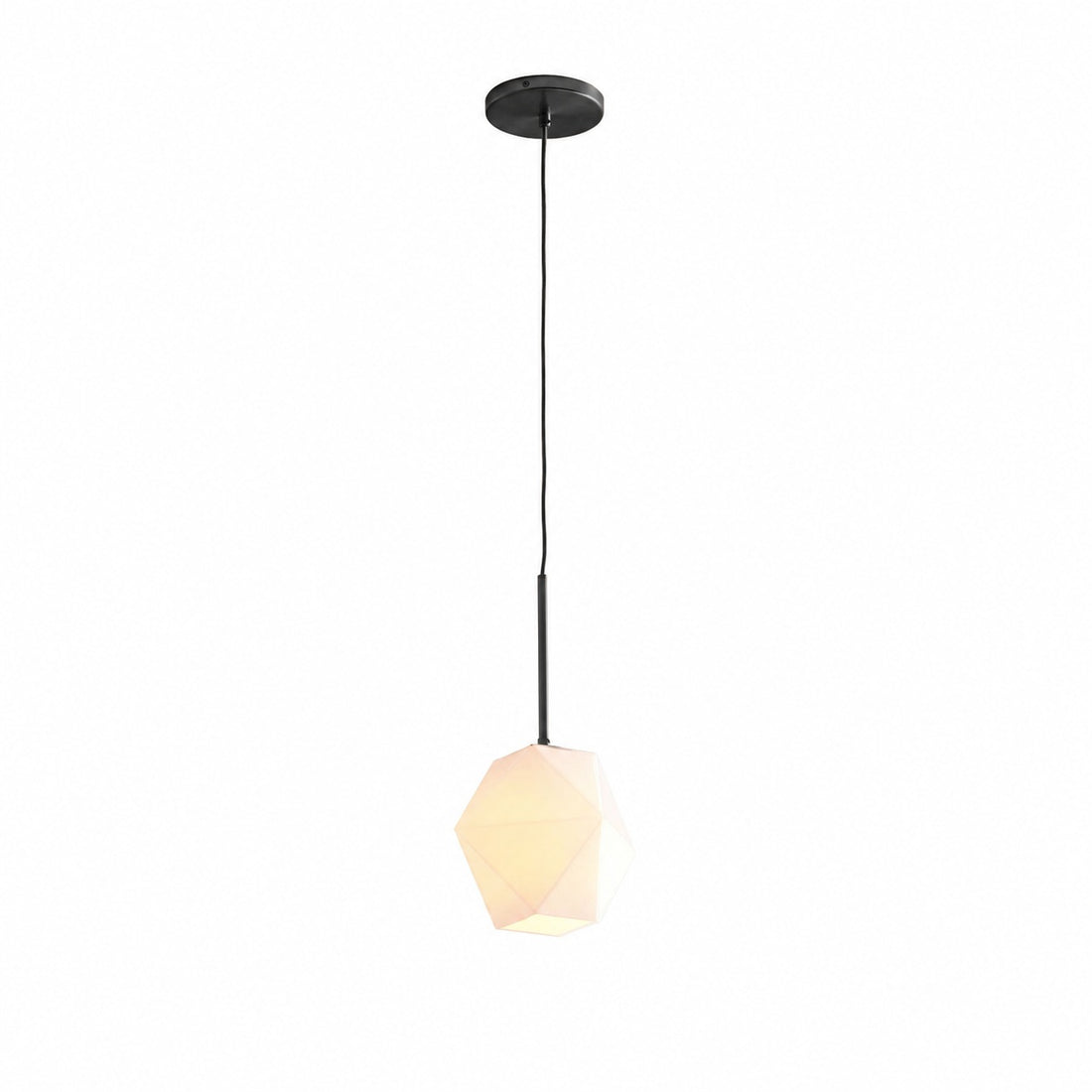 Talvior Faceted Pendant Light – Adjustable Glass Light Fixture
