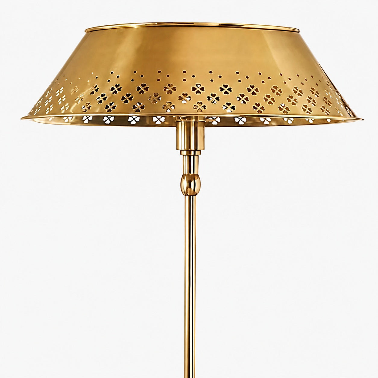 Auriglow Enameled Brass Perforated Floor Lamp - Space Age Style - Home Decor