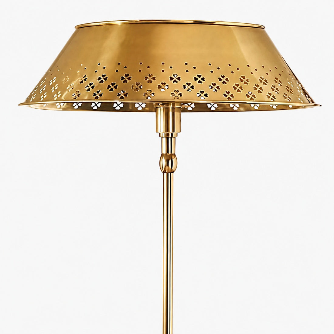 Auriglow Enameled Brass Perforated Floor Lamp - Space Age Style - Home Decor