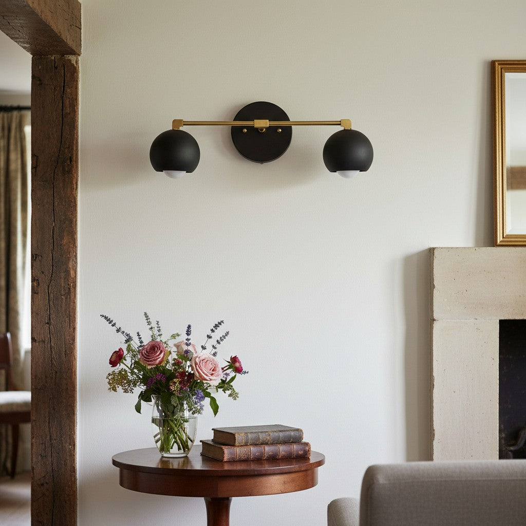 Metio Dome Decorative Vanity Light - Classic Orb Shade Bathroom Wall Lamp