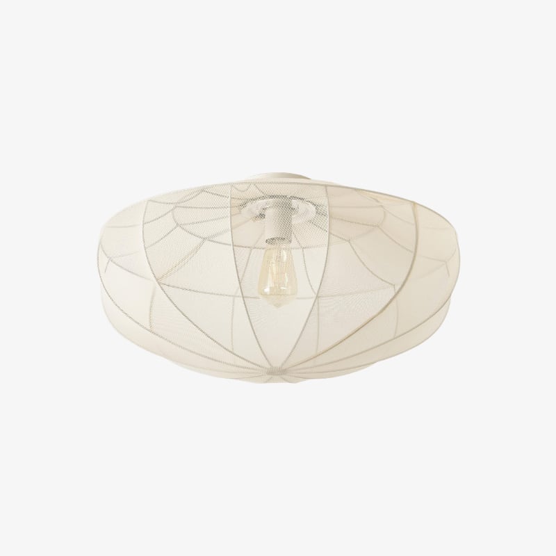 Lumifil Draped Mesh Ceiling Light – Boho Rustic Textured Shade Lamp for Living Room or Bedroom