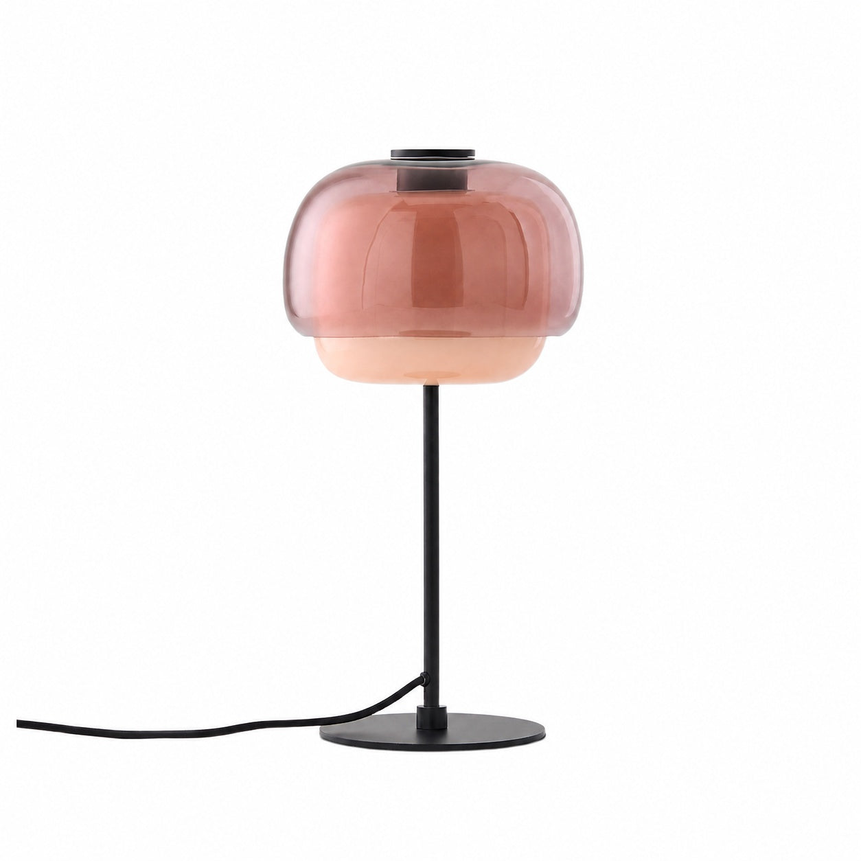 Clinco Modern Retro Glass Table Lamp - Mushroom Double Shade Design