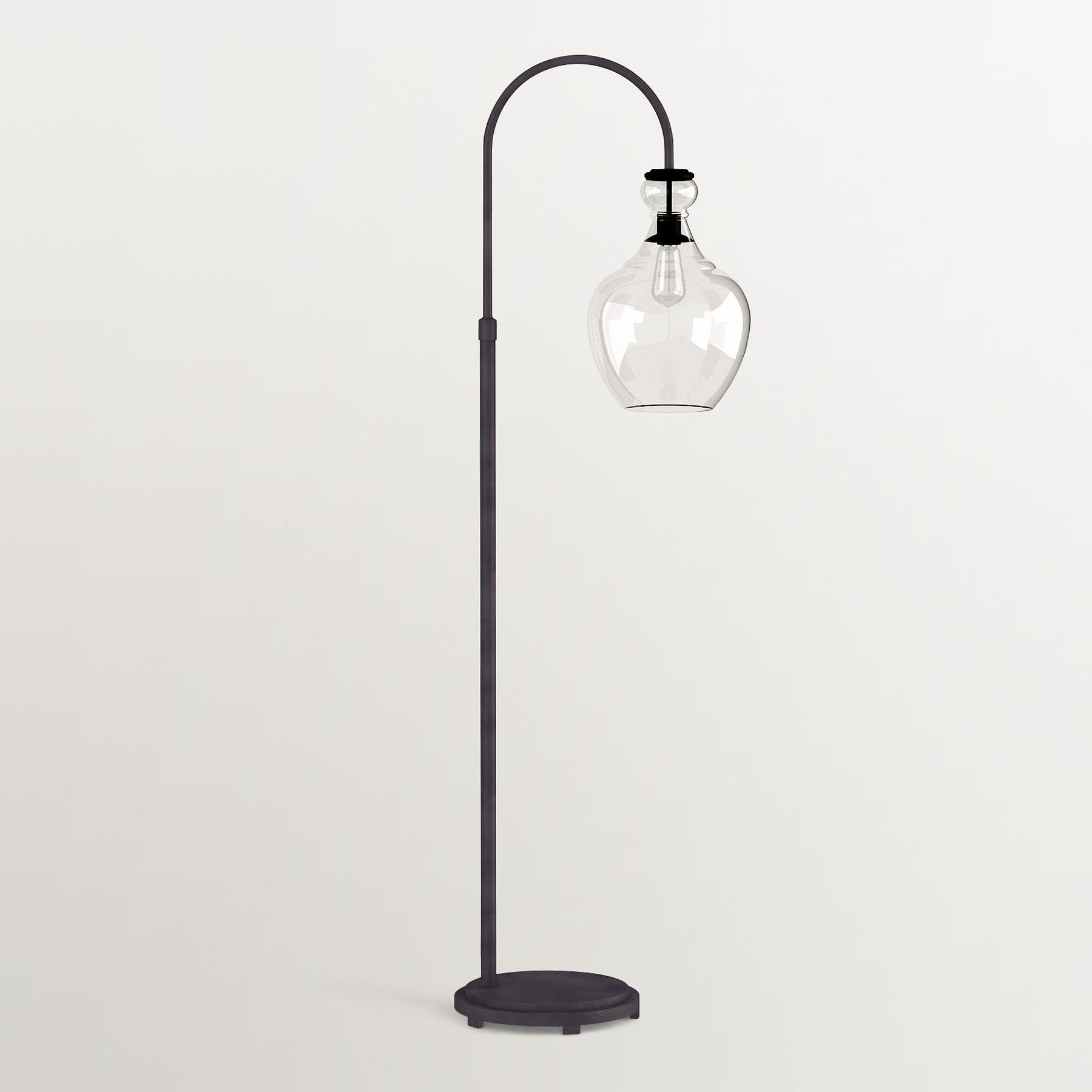 Lawson Rippled Glass Modern Floor Lamp – Artisan Design for Bedroom or Lounge