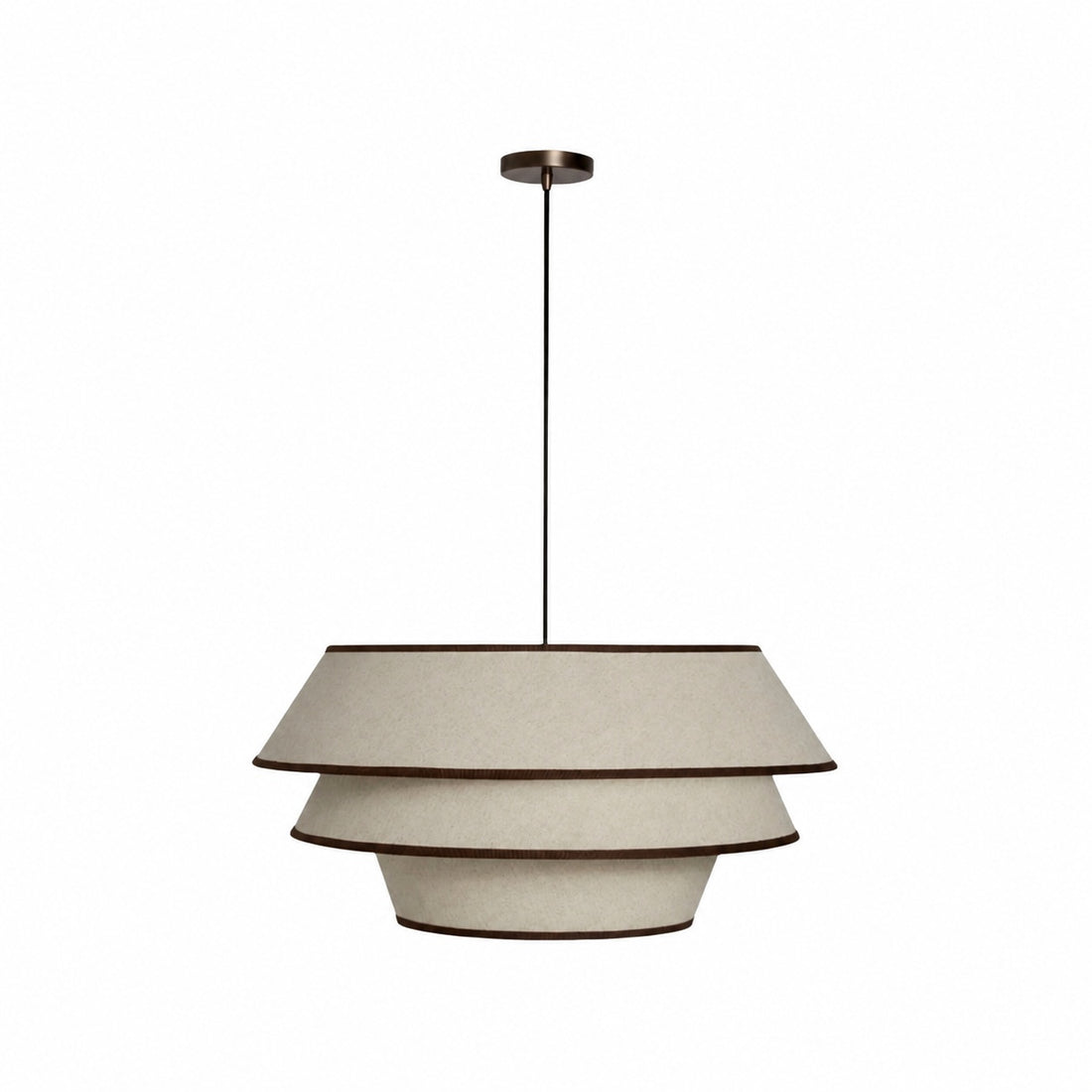 Tarivon Steel Frame Pendant with Fabric Shade – Modern Hanging Lamp for Dining Rooms