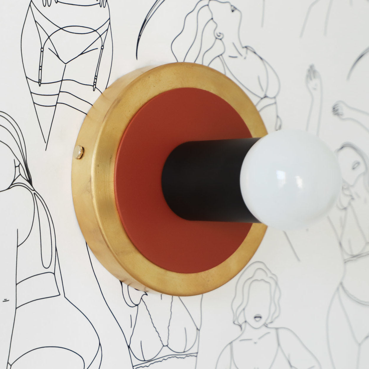 Colorful Wall Sconce - Modern Brass & Chrome Accent Lighting Fixture