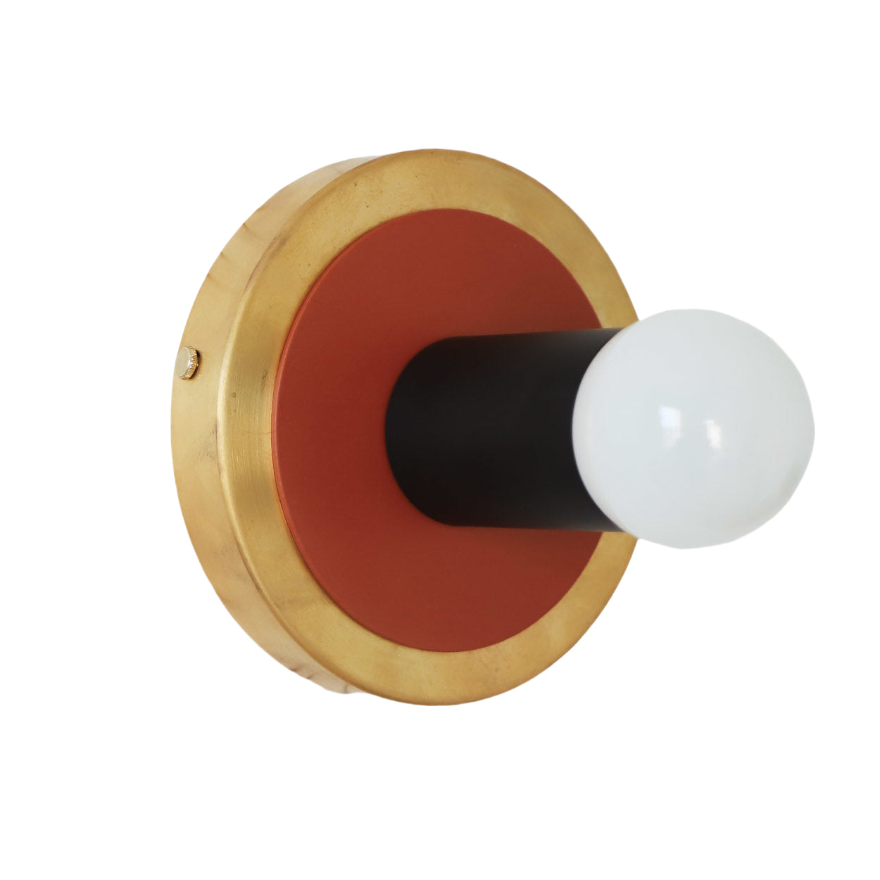 Colorful Wall Sconce - Modern Brass & Chrome Accent Lighting Fixture
